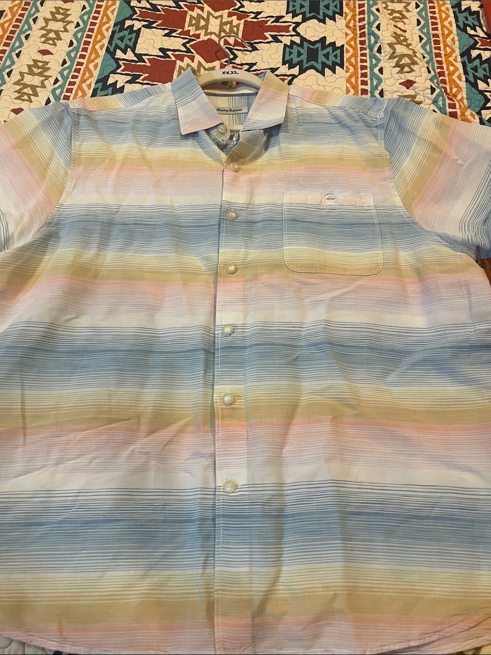 Tommy Bahama Pastel Stripe Short-Sleeve Button-Down Shirt